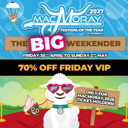 MacMoray Festival 2027: 70% OFF Friday VIP Adult Tickets