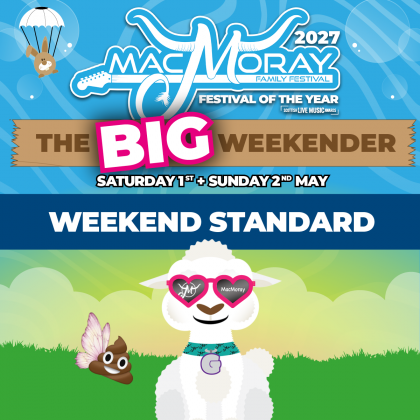MacMoray Festival 2027: Standard Weekend Tickets (Saturday 1st + Sunday 2nd May)